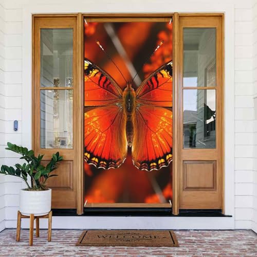 Welcome Spring Door Cover Large Hanging Banner Orange Butterfly Welcome Porch Sign French Privacy Door Window Curtains Photography Background Seasonal Outdoor Decoration Welcome Spring Door Cover Large Hanging Banner Orange Butterfly Welcome Porch Sign French Privacy Door Window Curtains Photography Background Seasonal Outdoor Decoration von TRSGKSQP