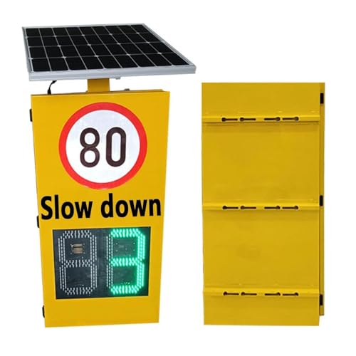Geschwindigkeitsanzeige-Radar-Verkehrszeichen-Zubehör, Geschwindigkeitsradar-Feedback-Warnschilder, Maximalgeschwindigkeitsbegrenzung selbst einstellbar(Solarenergy) von TRTDYFKH