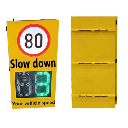 LED-Radar-Feedback-Schild, Geschwindigkeitsanzeige, Verkehr mit Zubehör, Warntafel, mit Schloss for Öffnen und Schließen, benutzerdefiniertes Limit, einfache Wartung(Mainselectricity) von TRTDYFKH