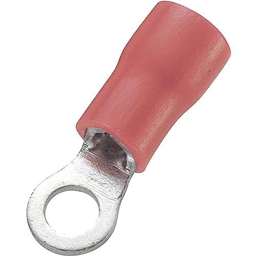 TRU COMPONENTS 738167 Ringkabelschuh Querschnitt (max.)=1.50mm² Loch-Ø=10.5mm Teilisoliert Rot 100 von TRU Components