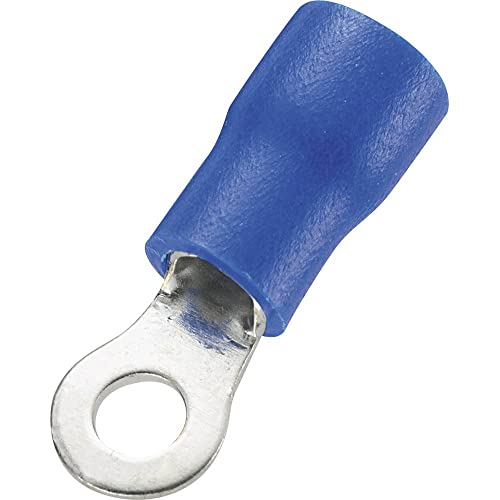 TRU COMPONENTS 738208 Ringkabelschuh Querschnitt (max.)=2.50mm² Loch-Ø=10.5mm Teilisoliert Blau 10 von TRU Components