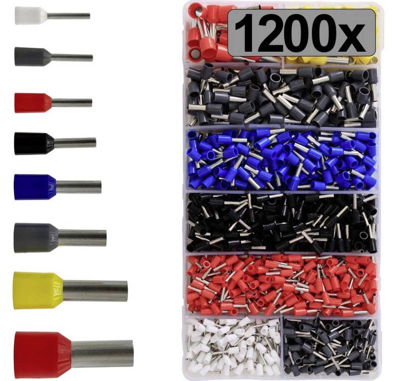 TRU COMPONENTS Aderendhülsen TRU COMPONENTS TC-13377260 Aderendhülsen-Sortiment Teilisoliert Mehrf, T24C030 von TRU COMPONENTS