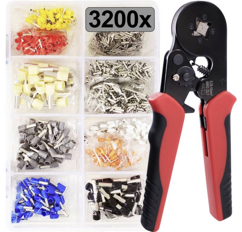 TRU COMPONENTS Aderendhülsen TRU COMPONENTS TC-13377608 Aderendhülsen-Sortiment 1 Set, T24C034 von TRU COMPONENTS
