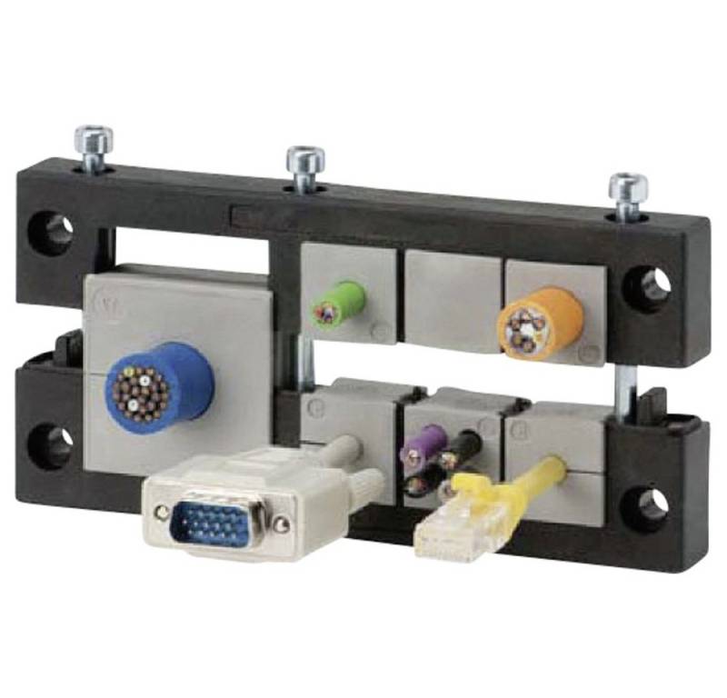 TRU COMPONENTS Kabeldurchfuhr TRU COMPONENTS DVK 16/8 Kabeleinführungsleiste Klemm-Ø (max) 16 mm, DVK 16/8 von TRU COMPONENTS
