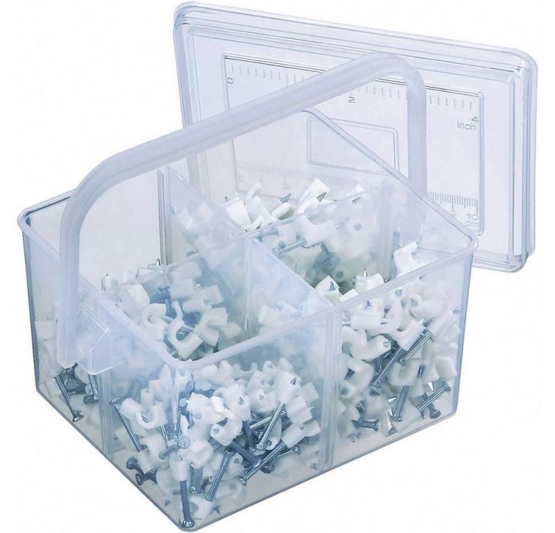 TRU COMPONENTS Kabelverbinder-Sortiment TRU COMPONENTS Nagelschellen-Sortiment 523509 Weiß 1 St., 523509 von TRU COMPONENTS