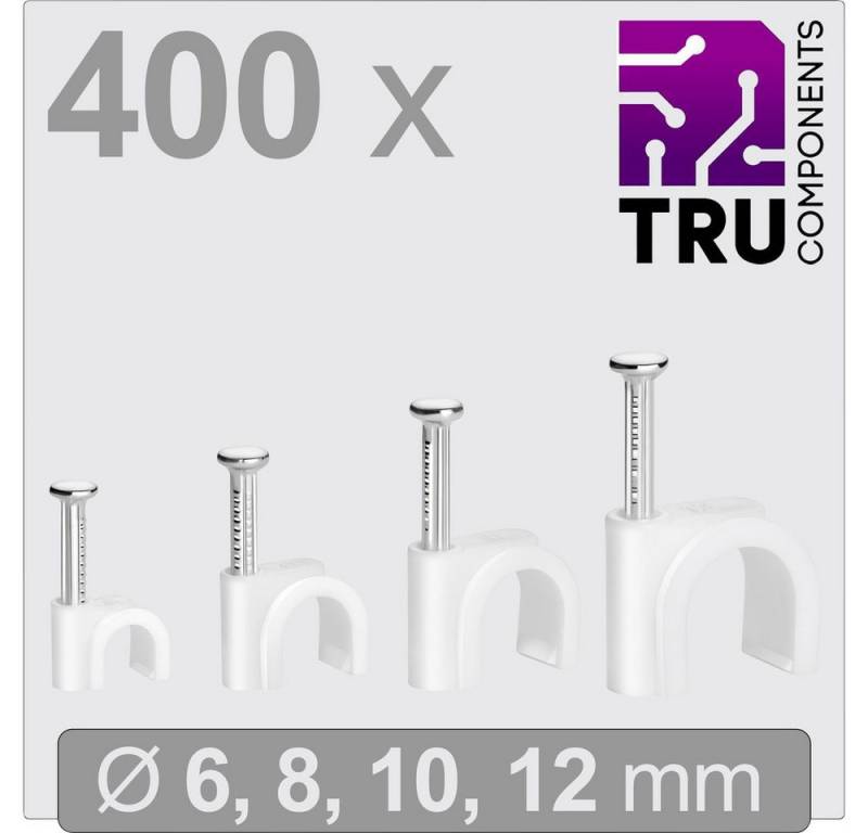 TRU COMPONENTS Kabelverbinder-Sortiment TRU COMPONENTS T24CA127 Nagelschellen TC-13448460 Bündel-Ø-Bereich 3, T24CA127 von TRU COMPONENTS
