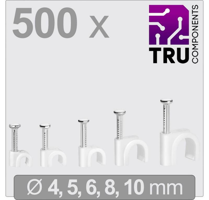 TRU COMPONENTS Kabelverbinder-Sortiment TRU COMPONENTS T24CA129 Nagelschellen TC-13448468 Bündel-Ø-Bereich 2, T24CA129 von TRU COMPONENTS