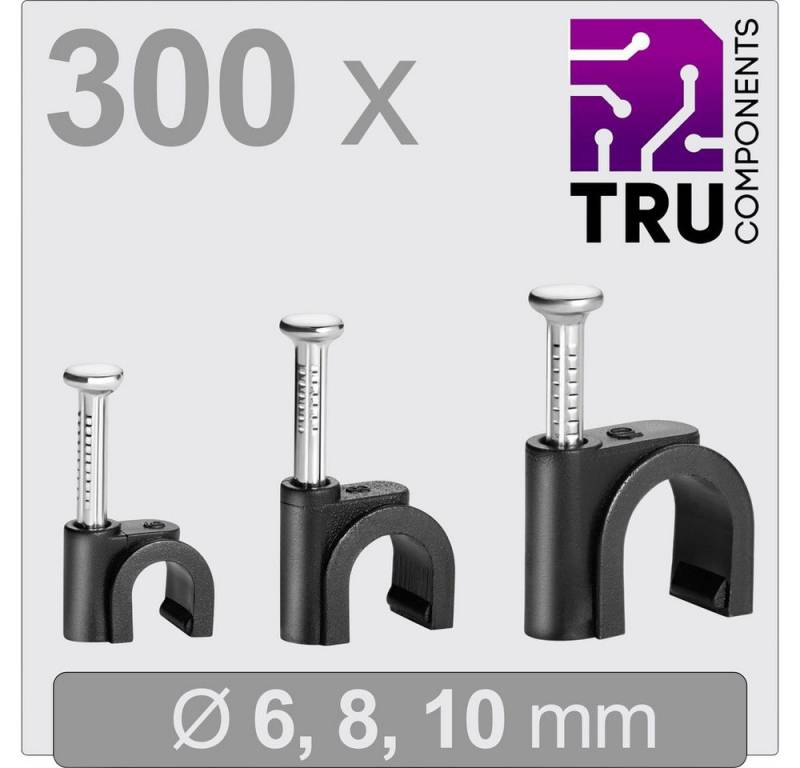 TRU COMPONENTS Kabelverbinder-Sortiment TRU COMPONENTS T24CA130 Nagelschellen TC-13448472 Bündel-Ø-Bereich 3, T24CA130 von TRU COMPONENTS