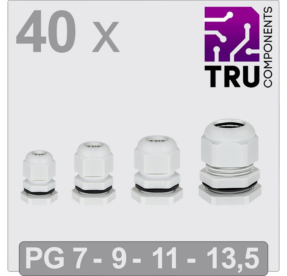 TRU COMPONENTS Kabelverbinder-Sortiment TRU COMPONENTS TC-13448360 Kabelverschraubung PG7, PG9, PG11, PG13.5, T24CA121 TRU COMPONENTS Kabelverbinder-Sortiment TRU COMPONENTS TC-13448360 Kabelverschraubung PG7, PG9, PG11, PG13.5, T24CA121 von TRU COMPONENTS