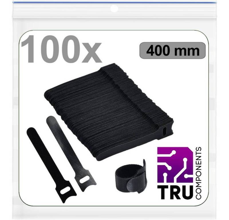 TRU COMPONENTS Klettband Klett-Kabelbinder 400 x 16 mm 100 St. Set von TRU COMPONENTS