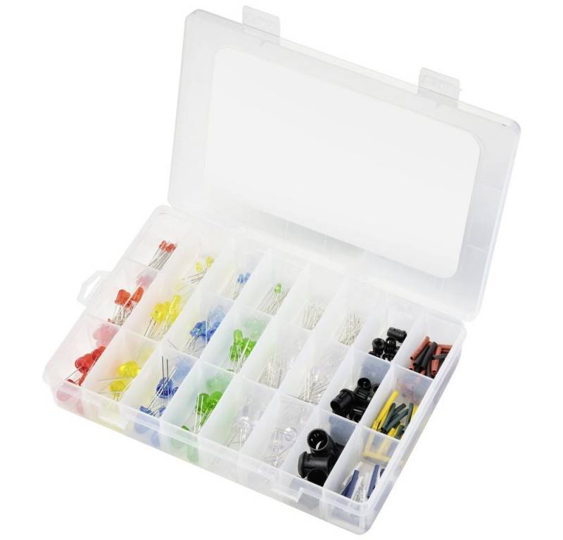 TRU COMPONENTS LED-Leuchtmittel TRU COMPONENTS LED-Sortiment Rot, Blue, Grün, Gelb, Kaltweiß, Warmwe von TRU COMPONENTS