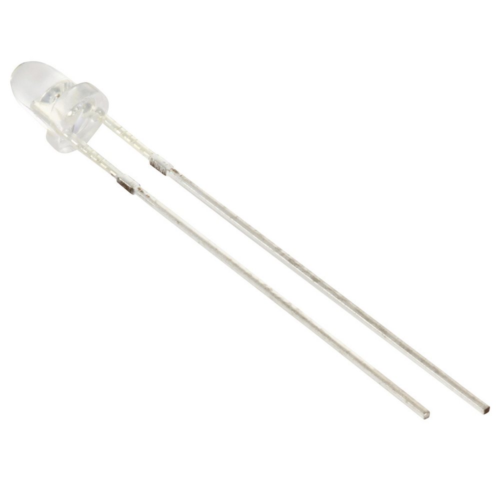 TRU COMPONENTS LED-Leuchtmittel TRU COMPONENTS LED bedrahtet Kaltweiß Halbrund 3 mm 70000 mcd 15 ° von TRU COMPONENTS