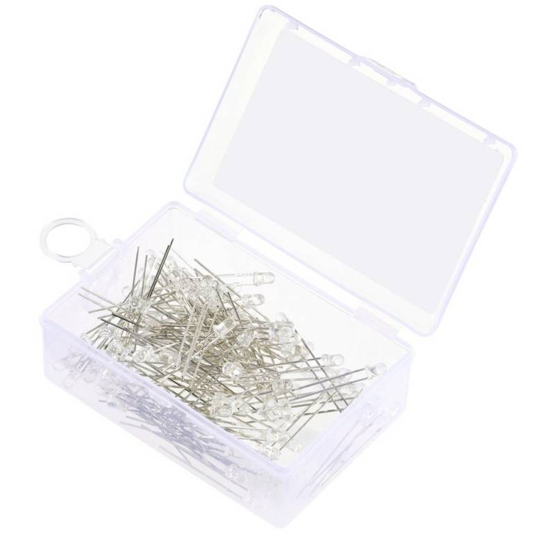 TRU COMPONENTS LED-Leuchtmittel TRU COMPONENTS LED bedrahtet Kaltweiß Rund 3 mm 14400 mcd 30 ° 20 mA von TRU COMPONENTS