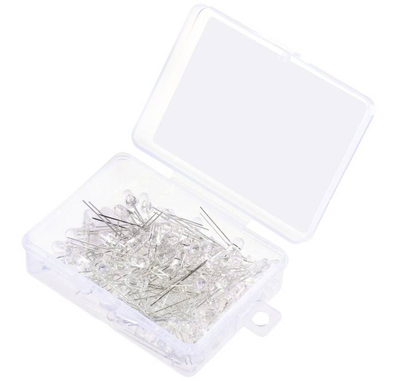 TRU COMPONENTS LED-Leuchtmittel TRU COMPONENTS LED bedrahtet Kaltweiß Rund 5 mm 19000 mcd 30 ° 20 mA von TRU COMPONENTS