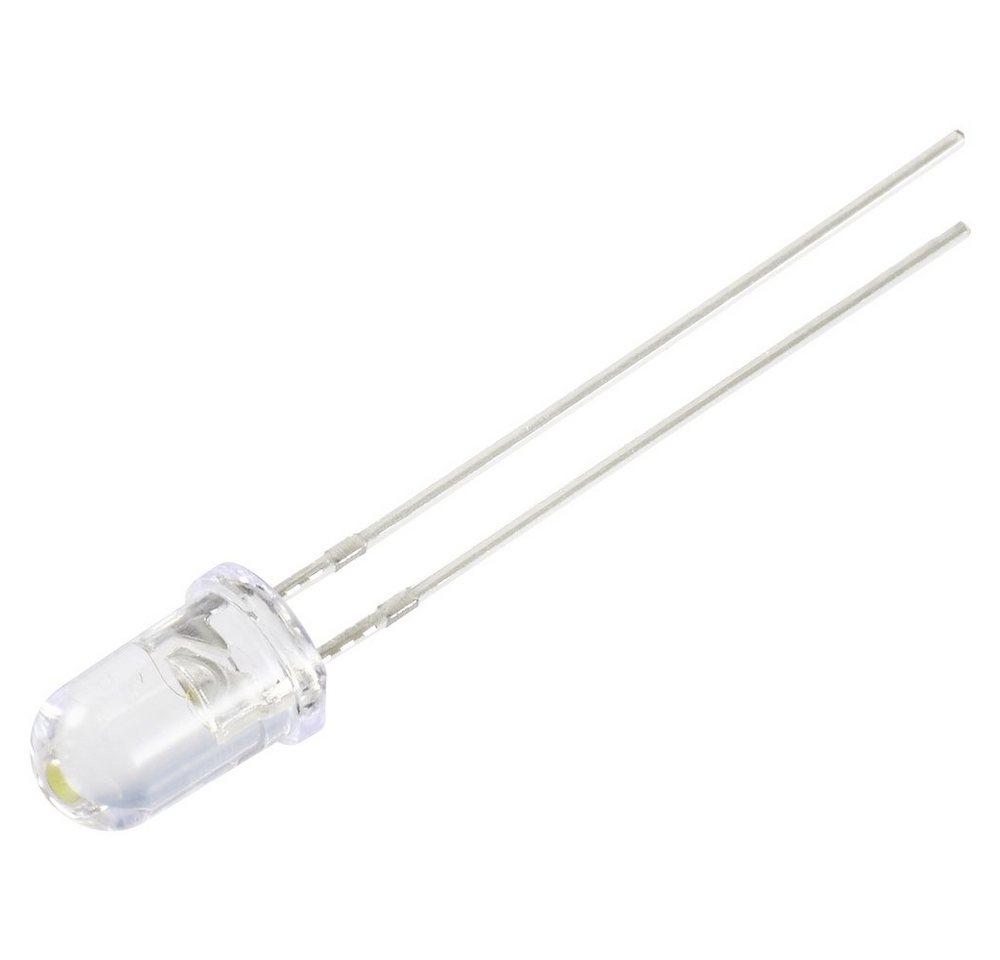 TRU COMPONENTS LED-Leuchtmittel TRU COMPONENTS LED bedrahtet Reinweiß Rund 5 mm 60000 mcd 15 ° 30 mA von TRU COMPONENTS