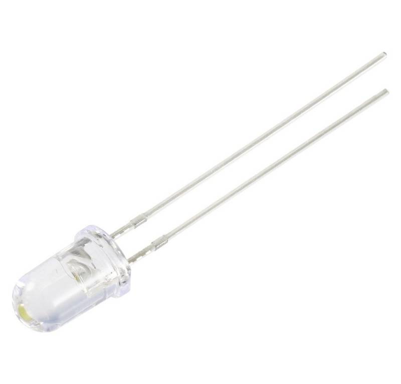 TRU COMPONENTS LED-Leuchtmittel TRU COMPONENTS LED bedrahtet Reinweiß Rund 5 mm 60000 mcd 15 ° 30 mA von TRU COMPONENTS