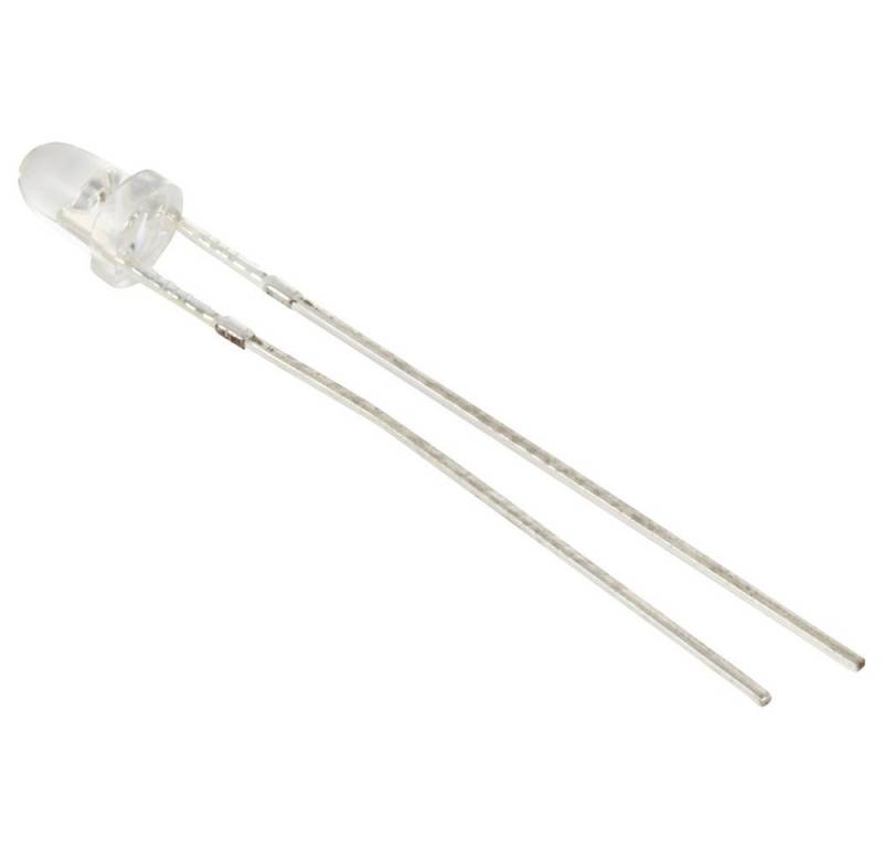 TRU COMPONENTS LED-Leuchtmittel TRU COMPONENTS LED bedrahtet Warmweiß Halbrund 3 mm 70000 mcd 15 ° von TRU COMPONENTS