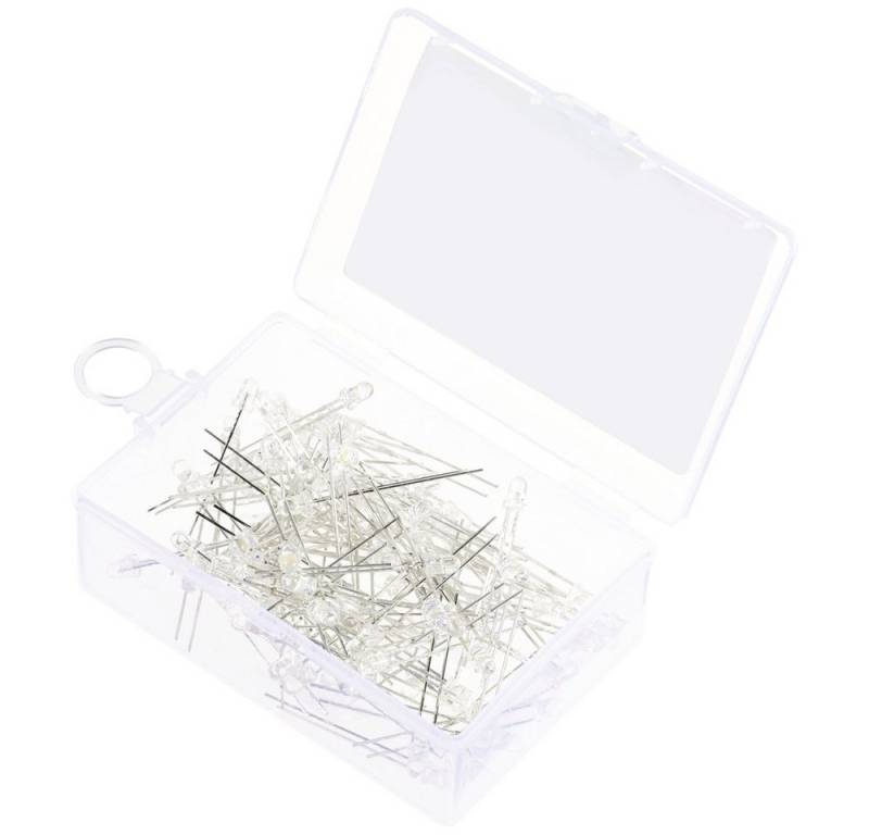TRU COMPONENTS LED-Leuchtmittel TRU COMPONENTS LED bedrahtet Warmweiß Rund 3 mm 14400 mcd 30 ° 20 mA von TRU COMPONENTS