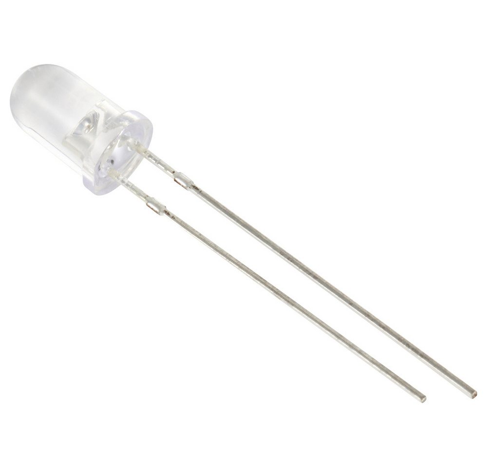 TRU COMPONENTS LED-Leuchtmittel TRU COMPONENTS LED bedrahtet Warmweiß Rund 5 mm 70000 mcd 15 ° von TRU COMPONENTS