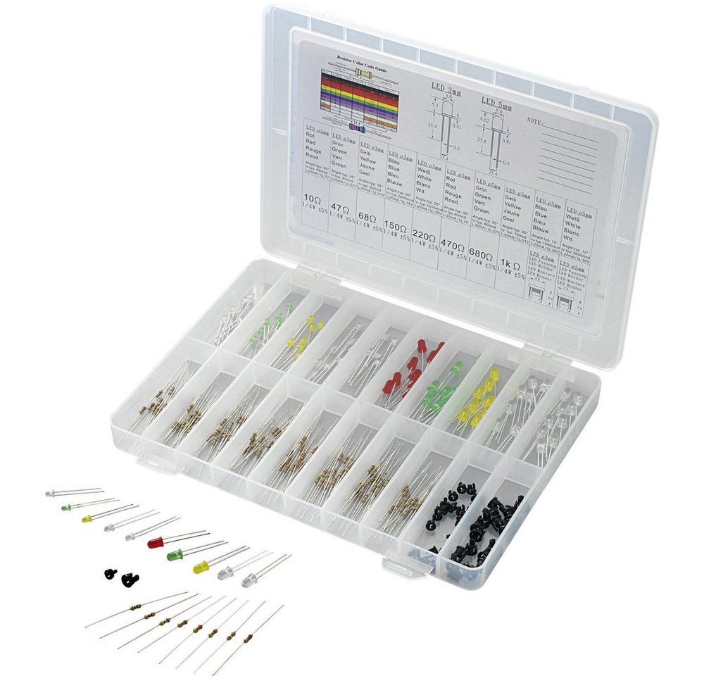 TRU COMPONENTS LED-Leuchtmittel TRU COMPONENTS STD-LEDS LED-Sortiment Rot, Grün, Gelb, Blau, Weiß Run TRU COMPONENTS LED-Leuchtmittel TRU COMPONENTS STD-LEDS LED-Sortiment Rot, Grün, Gelb, Blau, Weiß Run von TRU COMPONENTS