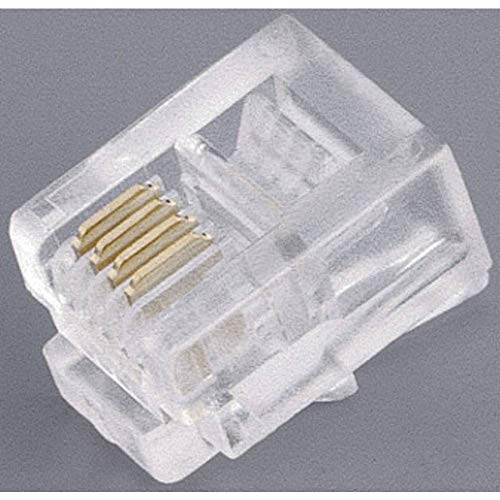 TRU COMPONENTS Modularstecker TC-2525002 Stecker, gerade Polzahl 6P6C Transparent 100St. von TRU Components