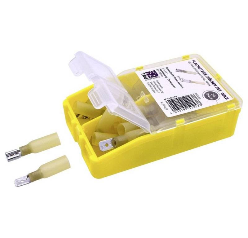 TRU COMPONENTS Ringkabelschuh TRU COMPONENTS TC-6646712 Quetschverbinder-Sortiment 4 mm² 6 mm² Gelb, TC-6646712 von TRU COMPONENTS