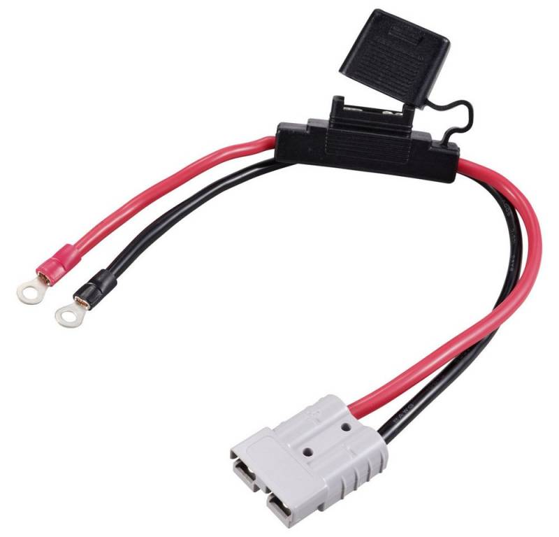 TRU COMPONENTS Rundstecker Hochstromstecker auf M6-Ringkabelschuh, mit Sicherungshalter TC-121957, TC-12195704 von TRU COMPONENTS