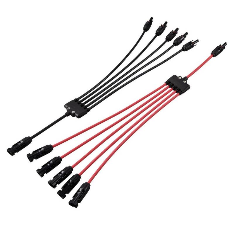 TRU COMPONENTS Rundstecker Je 1x Verteiler Y Solarstecker Stecker auf 5x Buchse + Buchse auf 5x S, TC-12195668 von TRU COMPONENTS