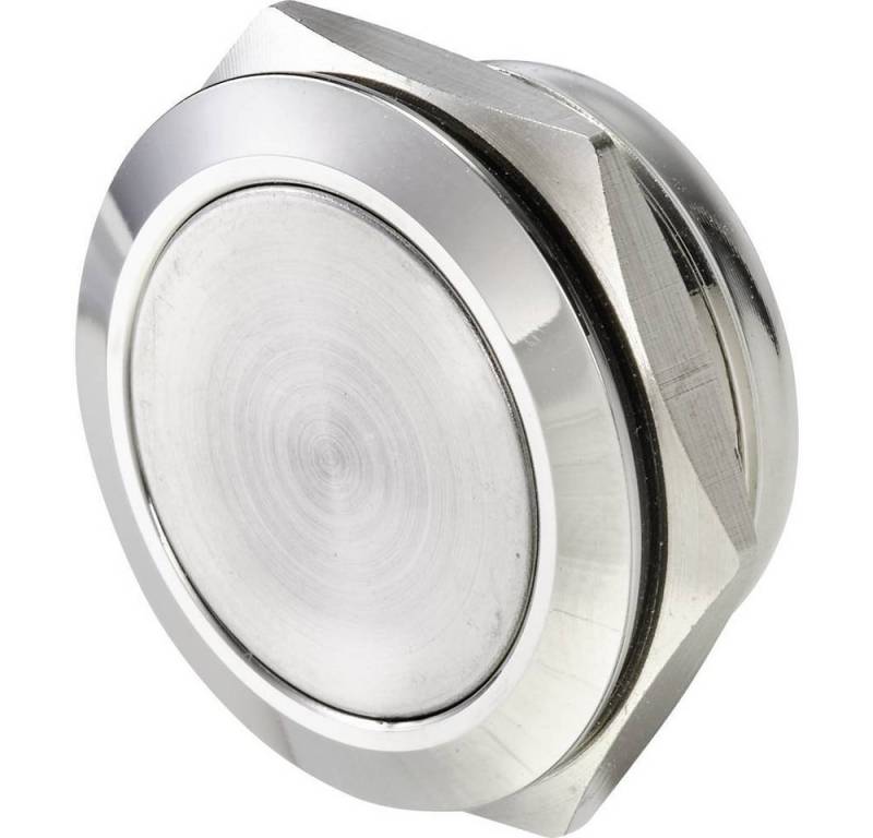 TRU COMPONENTS Schalter Edelstahl Drucktaster, Betätiger flach von TRU COMPONENTS