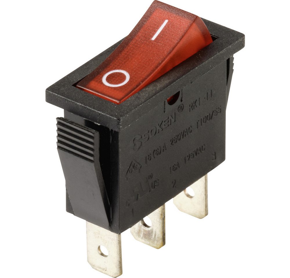 TRU COMPONENTS Schalter TRU COMPONENTS TC-13599540 Wippschalter 250 V/AC 16 A 1 x Aus/Ein ra (TC-13599540) von TRU COMPONENTS