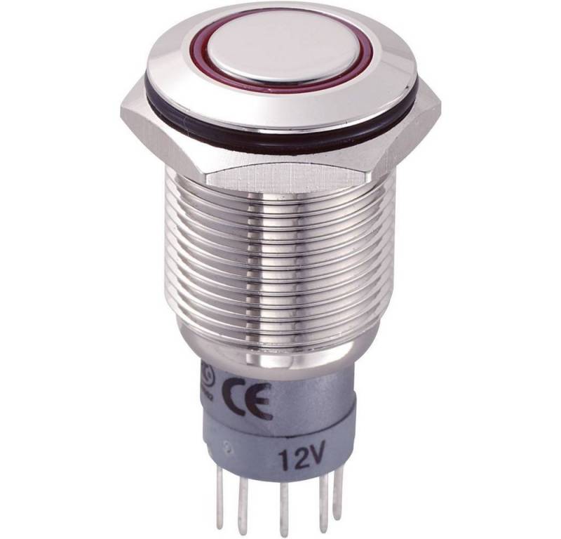 TRU COMPONENTS Schalter Vandalismusgeschützter Schalter 16 mm 250 V/DC 3, Betätiger flach von TRU COMPONENTS