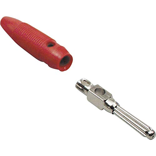 TRU COMPONENTS Bueschelstecker Stecker, gerade Stift-Ø: 4mm Rot 100St. von TRU Components