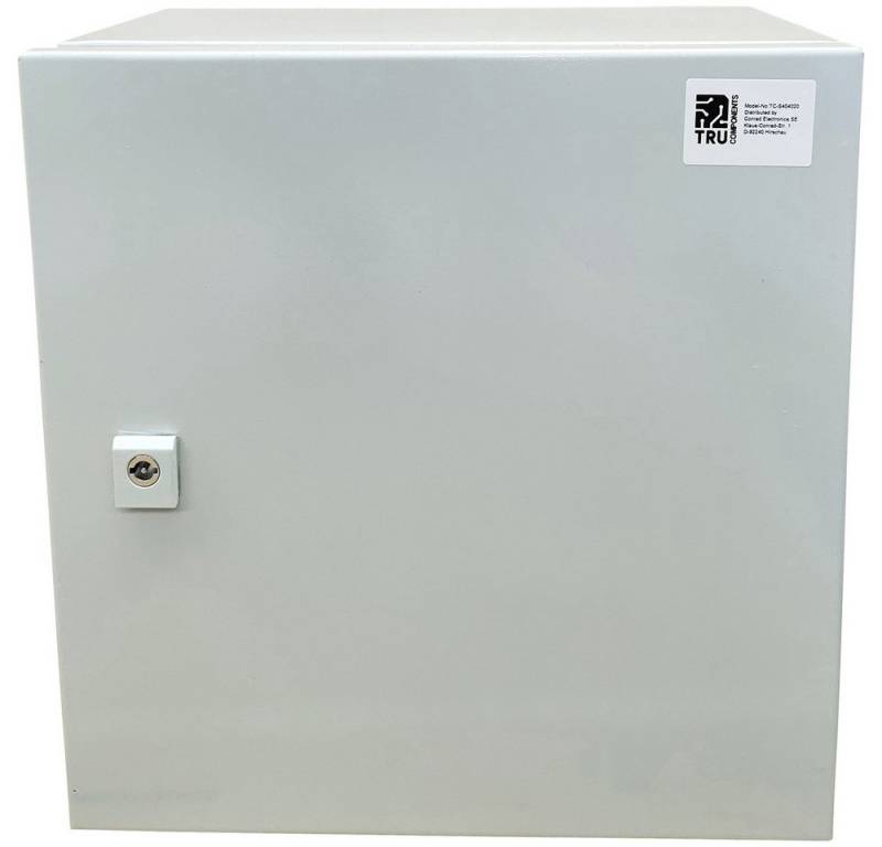 TRU COMPONENTS TRU COMPONENTS TC-S404020 Schaltschrank 400 x 400 x 200 Stahlblech Lic Steckdosenverteiler von TRU COMPONENTS
