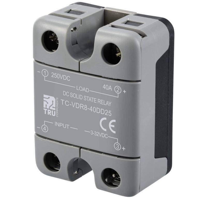 TRU COMPONENTS Zeitrelais TRU COMPONENTS Halbleiterrelais TC-12705372 40 A Schaltspannung (max), (TC-VDR8-40DD25) von TRU COMPONENTS