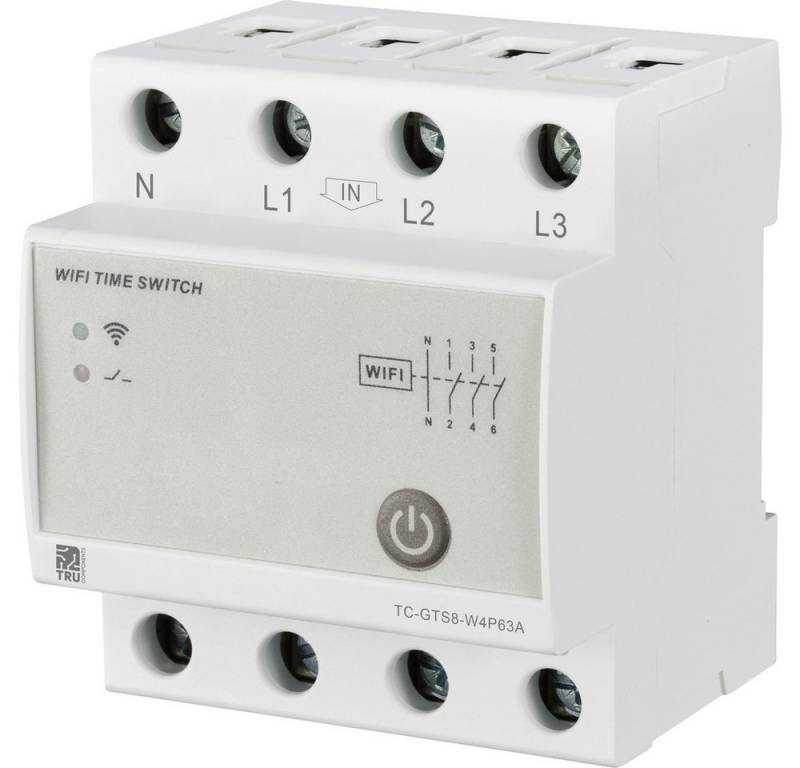 TRU COMPONENTS Zeitrelais TRU COMPONENTS TC-12485088 TC-GTS8-W4P63A WLAN-Schalter 230 V/AC 1 St, (TC-GTS8-W4P63A) von TRU COMPONENTS