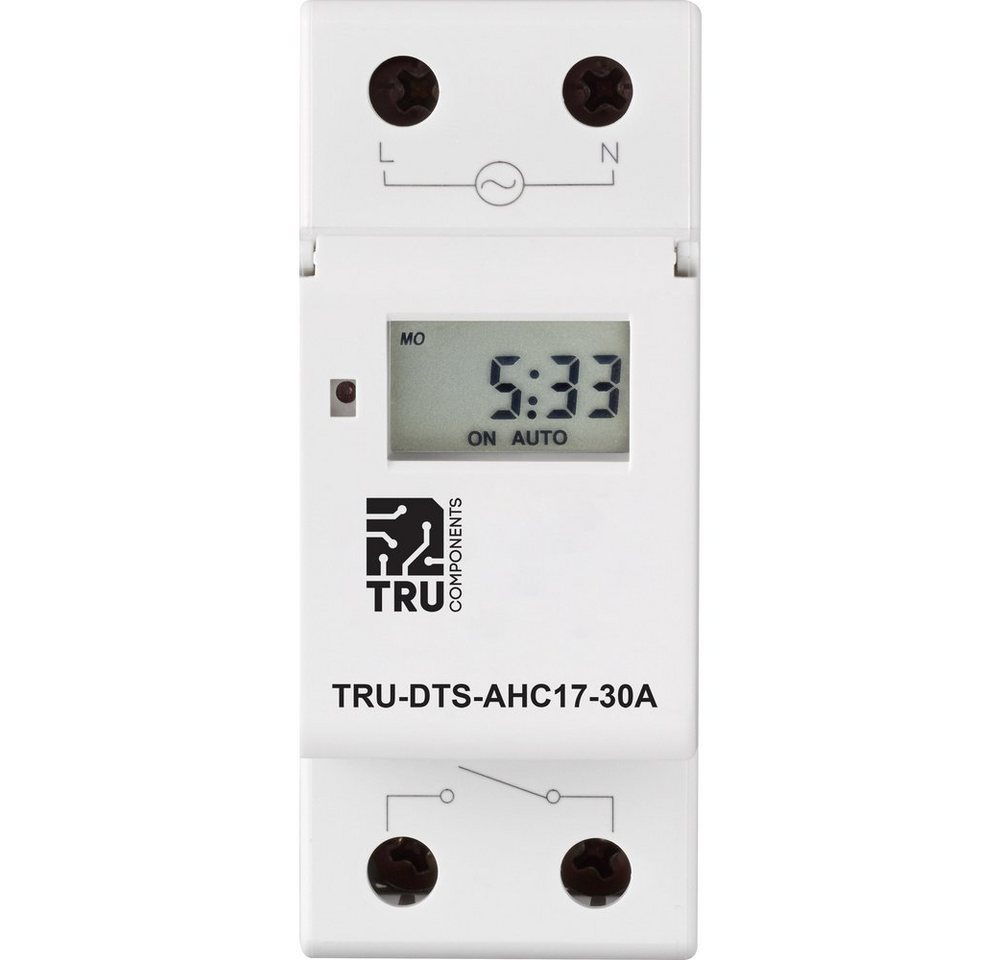 TRU COMPONENTS Zeitschaltuhr TRU COMPONENTS TRU-DTS-AHC17-30A Betriebsspannung: 230 V/AC 1 Wechsle, TRU-DTS-AHC17-30A von TRU COMPONENTS