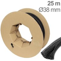 TRU COMPONENTS TC-12352472 T24CA017 Geflechtschlauch Schwarz Polyester 28 bis 29mm 25m von TRU Components