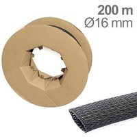 TRU COMPONENTS TC-12352544 T24CA039 Geflechtschlauch Schwarz Polyester 10 bis 27mm 200m von TRU Components