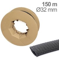 TRU COMPONENTS TC-12352556 T24CA042 Geflechtschlauch Schwarz Polyester 20 bis 55mm 150m von TRU Components