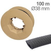 TRU COMPONENTS TC-12352560 T24CA043 Geflechtschlauch Schwarz Polyester 30 bis 60mm 100m von TRU Components