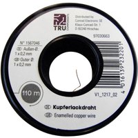 Kupferlackdraht Außen-Durchmesser (inkl. Isolierlack)=0.05 mm 1500 m - Tru Components von TRU Components