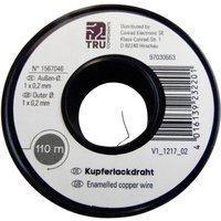 Kupferlackdraht Außen-Durchmesser (inkl. Isolierlack)=0.50 mm 23 m - Tru Components von TRU Components