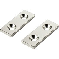 Tru Components - TC-12250648 Permanent-Magnet Rechteckig (l x b x h) 40 x 15 x 3 mm M4 Grenztemperat von TRU Components