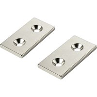 Tru Components - TC-12250652 Permanent-Magnet Rechteckig (l x b x h) 40 x 20 x 5 mm M4 Grenztemperat von TRU Components