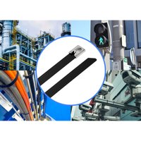 TC-12647616 Stahlkabelbinder 360 mm 7.9 mm aisi 304 mit Beschichtung 100 St. - Tru Components von TRU Components
