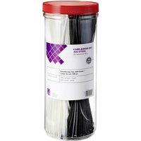 Tru Components - TC-BT-300-3.6-NUVB Kabelbinder 300 mm 3.6 mm Natur, Schwarz UV-Witterungsstabil 400 s von TRU Components