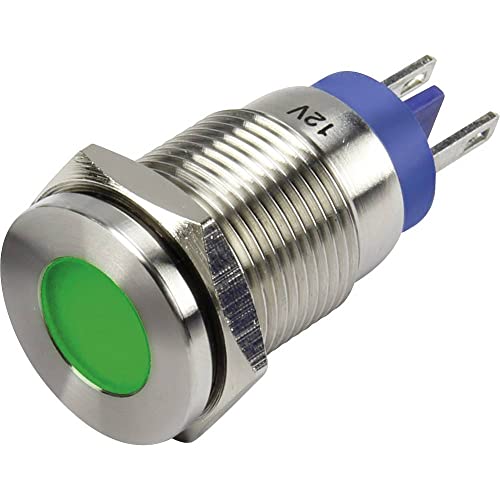TRU COMPONENTS 1302137 LED-Warnleuchte, grün, 12 V/DC, 1 Stück von TRU Components