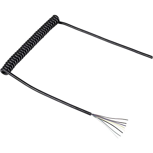 TRU COMPONENTS 1570979 Spiralkabel 218 mm / 640 mm 8 x 0.12 mm² Schwarz 1 St. von TRU Components