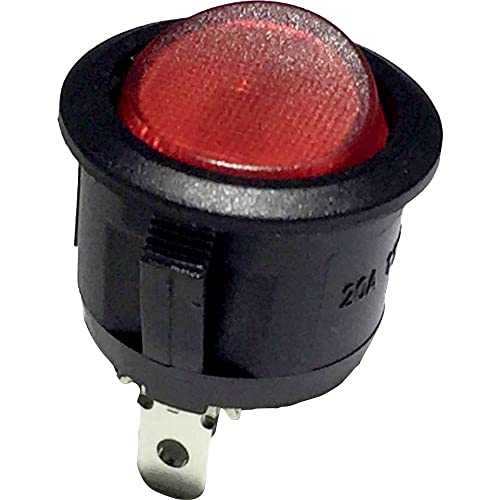 TRU COMPONENTS 700295 Wippschalter R13-112B B/R LED 12V 12 V/AC 10 A 1 x Aus/EIN rastend 1 St. von TRU Components