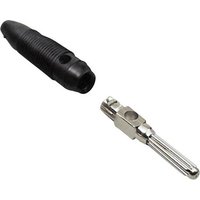 TRU COMPONENTS Büschelstecker Stecker, gerade Stift-Ø: 4mm Schwarz 100St. von TRU Components